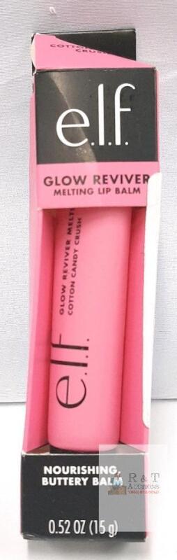 e.l.f. Glow Reviver Melting Lip Balm Cotton Candy Crush, 0.52 oz, BB33BPG1, Boxed