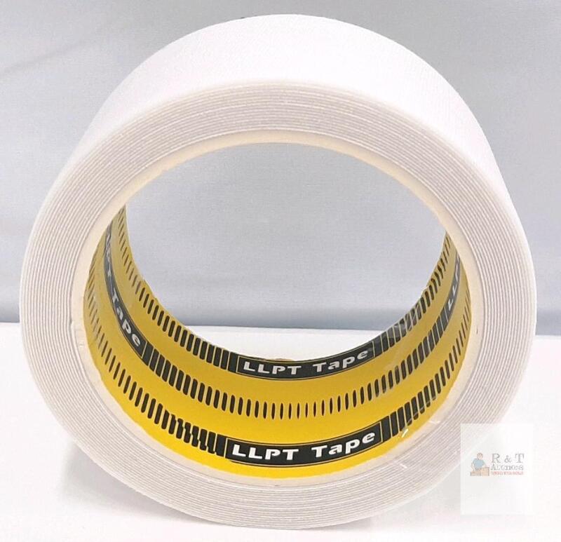 LLPT 2" x 18' Double-Sided Foam Tape, White, Waterproof, High-Density Adhesive