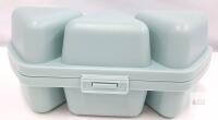 6-in-1 Triangle Onigiri Mold New BQ稔华-US, Light Blue, Food-Grade Plastic, 6 Compartments
