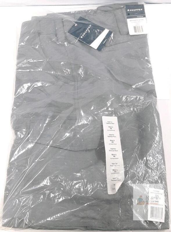 Propper EdgeTec Tactical Pant, Men's Size 48 Unhemmed, Grey, Ripstop Fabric, Multiple Pockets