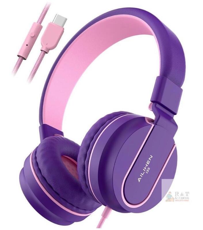AILIHEN I35 Over-Ear Wired Headphones with Inline Microphone, Foldable Design, 3.5mm Audio Jack