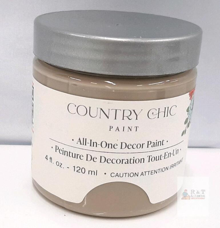 Country Chic All-In-One Decor Paint, 4 fl. oz., Taupe/Beige Shade, Chalky Matte Finish