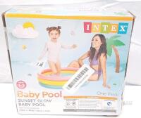 Intex Sunset Glow Baby Pool, 34" x 10", Multicolor, Includes Repair Patch