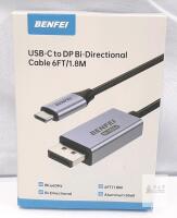 BENFEI USB-C to DisplayPort Bi-Directional Cable, 6FT, 8K@60Hz, Aluminum Shell