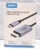 BENFEI USB-C to DisplayPort Bi-Directional Cable, 6FT, 8K@60Hz, Aluminum Shell