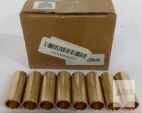 8 Brass Sleeve Bushings, Est. 0.75" ID x 1" OD x 2" Length, Boxed, Lot LPN N E654DJG75