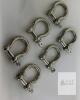 6-Pack Stainless Steel Bow D-Shackles, 5/16" Screw Pin, Polished Finish, 1,500 lb Capacity