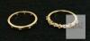 ZHESHY Fashion Ring Set, Gold-Plated Band, Cubic Zirconia, Marquise & Round Cuts, Size 7 - 2