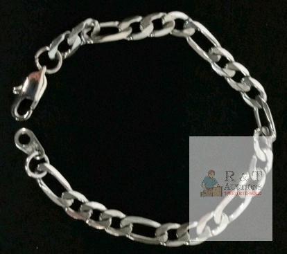 ChainsHouse 316L Stainless Steel Cuban Link Bracelet, 7" Length, 8mm Width, Silver-tone