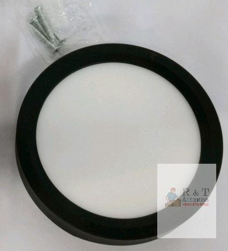 8W LED Ceiling Lamp, Round, Black, 3000K/4000K/6500K, ETL/FCC Certified, Flush Mount, 1 Pack