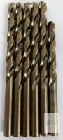 M35 Cobalt Twist Drill Bit Set, Letter Size F (0.257"), 6 Pieces