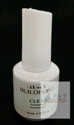 ibd Building Gel Clear 0.5 fl oz (14mL), UV/LED Curable, Transparent USA Nail Builder
