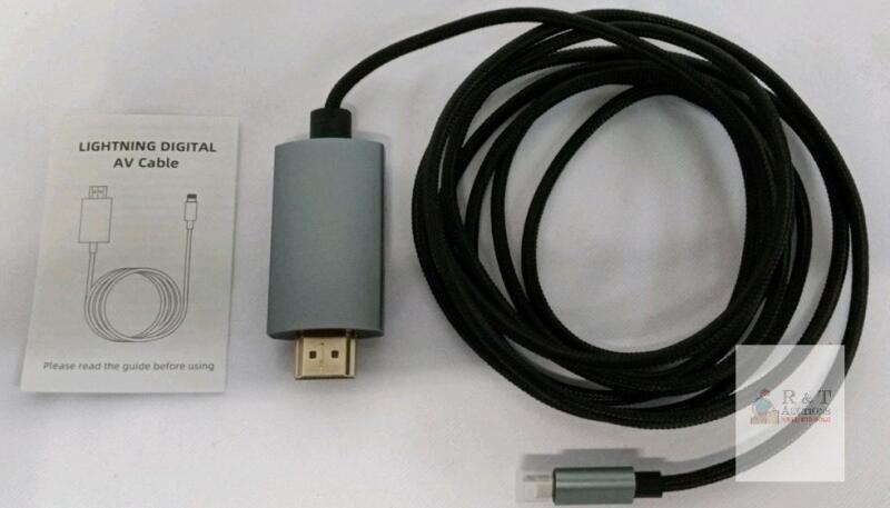 Lightning Digital AV Adapter Cable, HDMI to Lightning, 1080p HD, CE/FCC/RoHS Certified