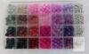 Assorted 8mm Round Glass & Acrylic Bead Kit, 500 Beads, 28 Compartments, Organizer Box, Metal Findings - 2
