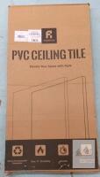 Fasarxiu 48"x24" PVC Ceiling Tiles, Class A Fire Rated, Waterproof, White, Drop-In, Sealed Box 10 PACK