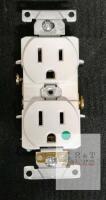 Leviton 8200-OHW Hospital Grade Duplex Receptacle, 15A 125V, White, Self-Grounding