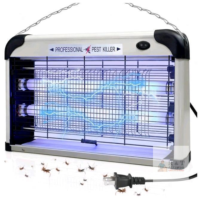 NEW Electric Bug Zapper, Dual UV Tubes, 1,500 sq ft Coverage, Indoor Hanging Chain, 20W Pest Killer