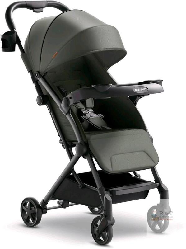 NEW mompush Lithe v2 Stroller, Forest, Lightweight, Snack Tray, Large Canopy, Model T3500M, SN MMB350105D