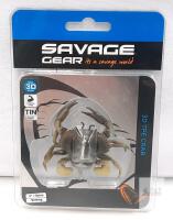 Savage Gear 3D TPE Crab 2" Sinking Artificial Lure, #1 Tin Hook, Natural Color, 1/2 oz