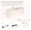 NEW B FSOBEIIALEO White Upholstered Storage Ottoman Bench, 43.3"x15"x15", 660 lbs Capacity - 3