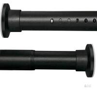 Room Divider Tension Curtain Rod, Black, Adjustable 83-122.1 in, Steel, Pressure Mounted, X002QKJZ45