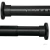 Room Divider Tension Curtain Rod, Black, Adjustable 83-122.1 in, Steel, Pressure Mounted, X002QKJZ45