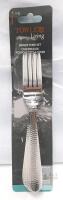 Towle Living Logan 6-Piece Dinner Fork Set &ndash; Premium Stainless Steel, Hammered Handle Design