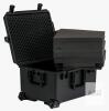 MEIJA Waterproof Rolling Hard Case 24.6"x19.7"x14.4", Retractable Handle, Foam Insert, Black new - 2