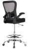 New Tall Draftinf Office Chair w/Adjustable Lumbar Support & Footrest Ring , Breathable Mesh Standing High Desk Chair w/Padded Flip-up Armrests . Some Assembly Required