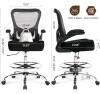 New Tall Draftinf Office Chair w/Adjustable Lumbar Support & Footrest Ring , Breathable Mesh Standing High Desk Chair w/Padded Flip-up Armrests . Some Assembly Required - 2