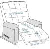 New in Box Quilted Recliner Chair Cover &ndash; Brown