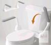 NEW Toilet Safety Rail, 22" Wide, Foldable Arms, Padded Grips, Universal Fit, 300 lb Capacity