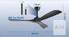 BvenuBigLite 52" Modern Ceiling Fan WS-FPZ180-18B-BK, 3 ABS Blades, 6-Speed, Remote, Black, DC Motor - 2
