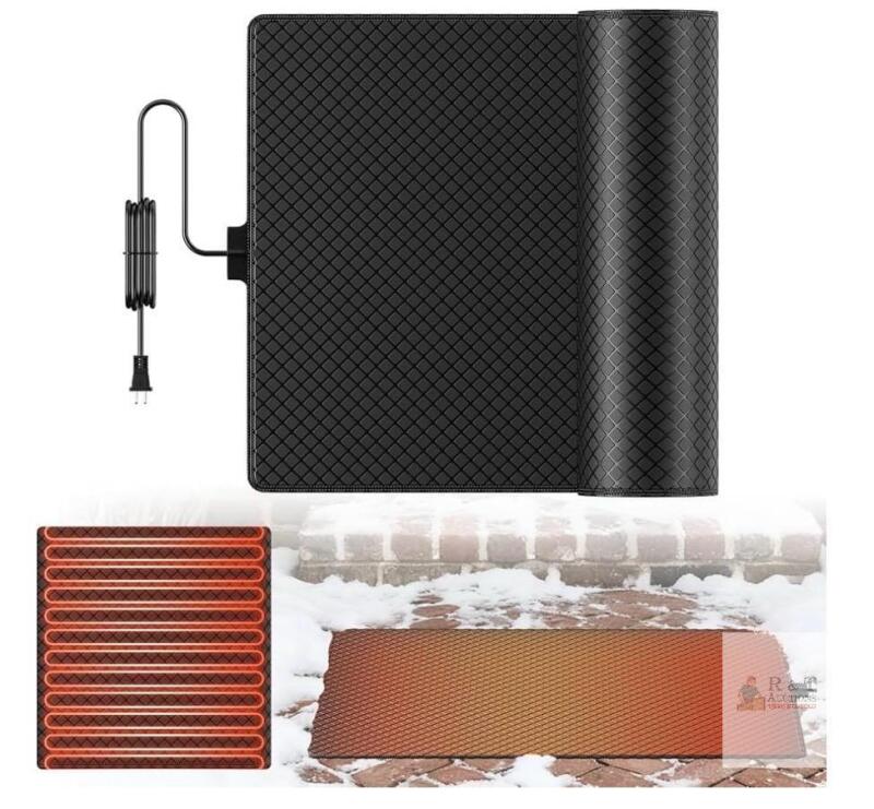 NEW Pawfly 305-WM Graphene Snow Melting Mat, 20"x30", 138W, 110V, 15.7ft Cable, Black