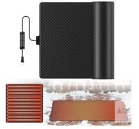 NEW Pawfly 305-WM Graphene Snow Melting Mat, 20"x30", 138W, 110V, 15.7ft Cable, Black