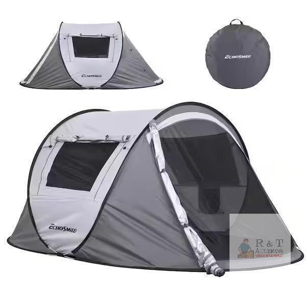 NEW EchoSmile 2-Person Instant Pop-Up Camping Tent, 96.5"x57"x41.5", 4.96 lbs, SKU LTT245WG
