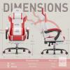 NEW White/Red HLDirect DY-04-WHRD Ergonomic Gaming Chair, Footrest, Massage, 330lb Capacity - 2