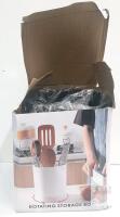 Rotating Storage Box, 360&deg; Spinning Black Plastic Kitchen Utensil Holder, 6"x7" Cylindrical