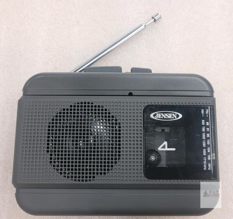 Jensen MCR-75 Personal Cassette Player/Recorder with AM/FM Radio, Built-in Speaker, and Microphone NO CORDS