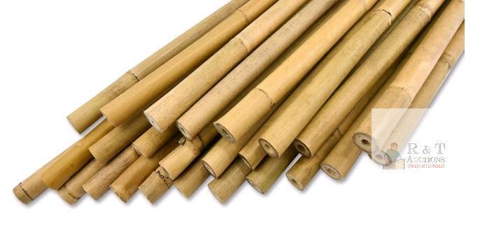 25-Pack 57" Bamboo Garden Stakes, 1/2" Diameter, Natural Bamboo, China, Serial X004ZLP2E5