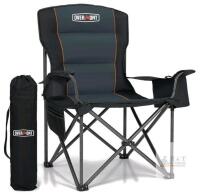 NEW Overmont Oversized Folding Camping Chair, 450 lbs Capacity, 600D Oxford Fabric, Alloy Steel Frame