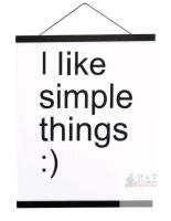 Black Magnetic Poster Hanger Frame, 55" LENGTH- 2 PC