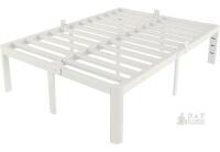 NEW KZZLOL Queen Metal Platform Bed Frame, White, No Box Spring Needed, 16" Height, 1,000 lbs Capacity