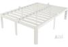 NEW KZZLOL Queen Metal Platform Bed Frame, White, No Box Spring Needed, 16" Height, 1,000 lbs Capacity