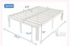 NEW KZZLOL Queen Metal Platform Bed Frame, White, No Box Spring Needed, 16" Height, 1,000 lbs Capacity - 2
