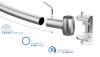 NEW Curved Stainless Steel Shower Rod, 44-72 in, Wall Mount, Silver, Includes Rings, X002VPSLT5 - 3