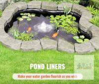 NEW 20x15 ft Black Pond Liner, Anti-Seepage Membrane, HDPE/PVC, UV Resistant, For Fish & Garden Ponds