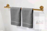 new Brushed Gold 25" Wall-Mounted Towel Bar, 22.95" Usable Length, Modern Stainless/Brass