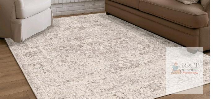 NEW Safavieh-Style Vintage Medallion Area Rug, 5x7, Off-White Beige, Rectangular