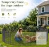 NEW 10-Panel Metal Garden Fence, 40" Above Ground Height, 23.6 ft Total Length, Black - 3